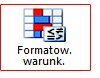 Wyróżnianie danych za pomocą formatowania warunkowego w excelu